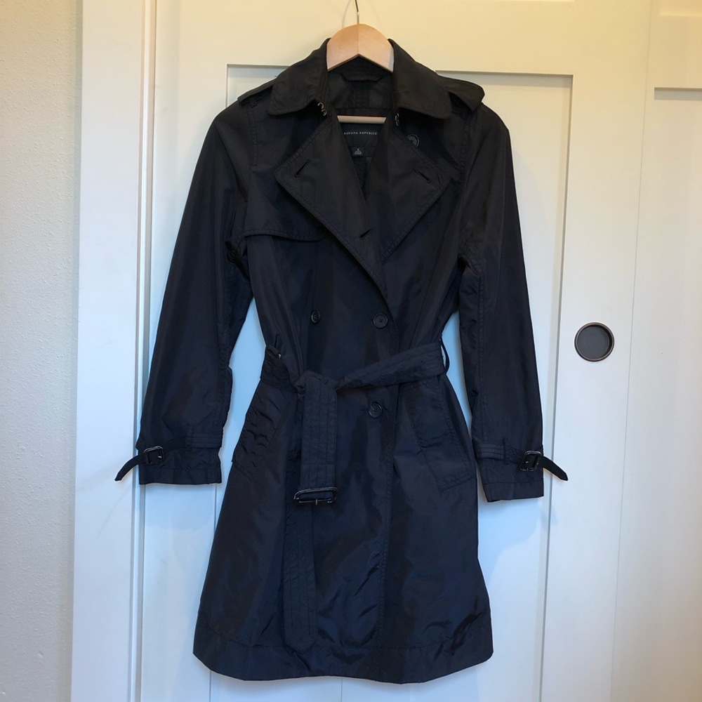 Banana Republic Double Breasted Rain Trench Coat
